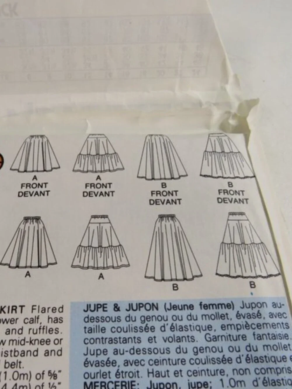 Butterick 4788 Full Volume Formal Skirt & Crinoline Underskirt Pattern UNCUT
